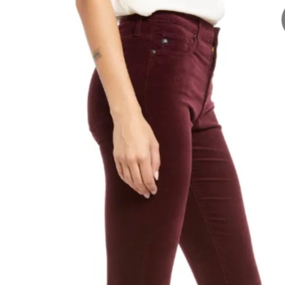 AG Jeans Farrah High Rise Skinny Jeans 27R Maroon 3188 - Picture 9 of 10